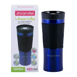 Термокухоль Kamille KM-2065 480мл синій - мініатюра 2