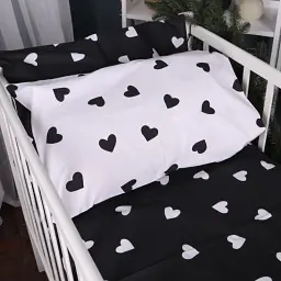 Комплект постільної білизни MirSon Kids Time 17-0669 Black and White Love 110 x 140 см (2200010180862) - мініатюра 6