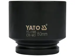 Головка торцева ударна 12-гранна Yato квадрат 1" М= 80 мм L= 100 мм (YT-11995) - мініатюра 2