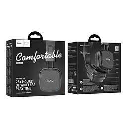 Навушники Hoco W56 Earl BT headphones, BT5.4, AUX, TF, Type-C, 250mAh, 28h, black - мініатюра 4