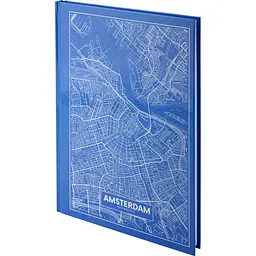 Книга записна Axent Maps Amsterdam A4 в клітинку 96 аркушів блакитна (8422-507-A) - мініатюра 2