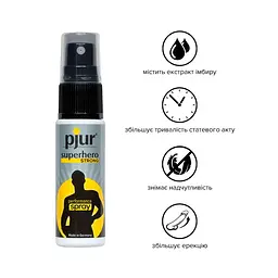 Пролонгуючий спрей pjur Superhero Strong Spray 20 мл - мініатюра 2