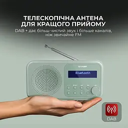 Радіоприймач Sharp DR-P420 Green - мініатюра 5