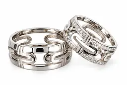 Жіноча обручка Jewellery Continent з білого золота з діамантами 16 (К-0915) - мініатюра 2