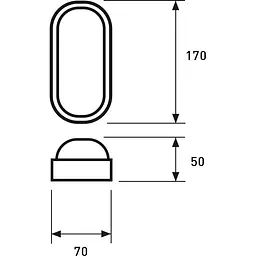 Світильник Eurolamp LED ЖКХ G10 12W 5000K з датчиком руху овальний (LED-NLS-12/50(sensor)(G10)) - мініатюра 3