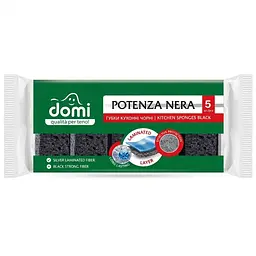Губки кухонні Domi чорні 5 шт.