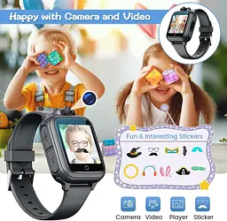 Розумний годинник Awatty Kids для хлопчиків і дівчаток, Модний розумний годинник для хлопчиків для дітей 5-12 років - мініатюра 5