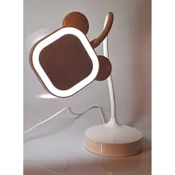 Дзеркало настільне з LED підсвічуванням на акумуляторі блакитне 28х10х10 см - мініатюра 4