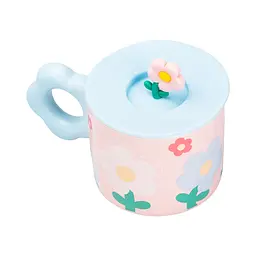 Чашка керамічна Happy Life Flowers з кришкою рожева 300 мл HP7196P - мініатюра 3