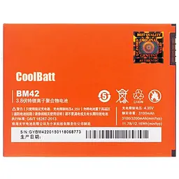 Акумуляторна батарея CoolBatt Xiaomi BM42 Redmi Note 3200 мА*год