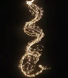 Новорічна конусна гірлянда 3 м 10 ниток 300 LED-лампочок Теплий білий - мініатюра 2