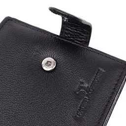 Горизонтальний гаманець середнього розміру з натуральної шкіри ST Leather 22454 чорний - мініатюра 3