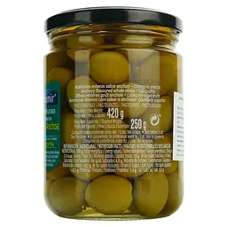 Оливки зелені Diamir з кісточкою Аромат анчоуса Manzanilla 420 г - мініатюра 2