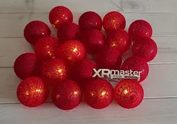 Гірлянда кульки, ліхтарики, Червоні - мініатюра 4