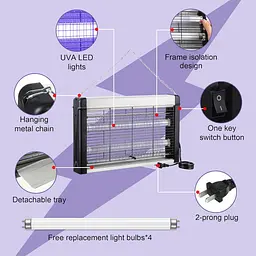 Лампа інсектицидна Led Insect Killer LK-12, знищувач комарів і мух, електроловушка, 12 Вт, площа до 20 м² - мініатюра 7