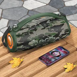 Портативна колонка HOCO HA4 Surge outdoor BT speaker, 20Wx2, Camouflage зелений - мініатюра 3