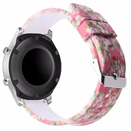 Силіконовий ремінець Watchbands Color для Samsung Gear S3 Samsung Galaxy Watch 46mm Silver - pink (WB009COLORPINK) - мініатюра 2