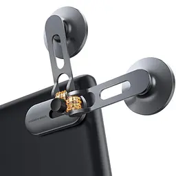 Автомобільний тримач холдер Baseus T-Space Series Folding Metal Car Mount Magnetic C40151300S11-00 Silver - мініатюра 4