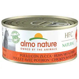 Консервований корм Almo Nature з куркою та гарбузом для дорослих кішок (шматочки в желе) 150 гр