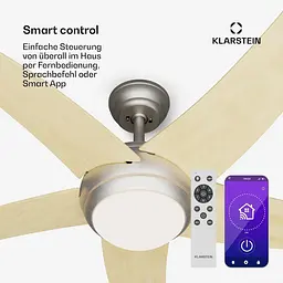 Стельовий вентилятор Klarstein Bolero Smart 55 Вт Бежевий (10046058) - мініатюра 5