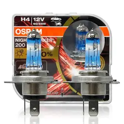 Комплект галогенових ламп OSRAM 64193NB200-HCB H4 Night Breaker +200% 60/55W P43T 12V HardDuopet