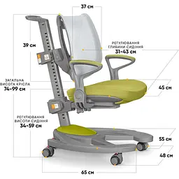 Дитяче крісло Mealux Galaxy Green KZ (Y-1030 KZ) - мініатюра 3