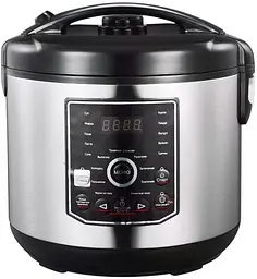 Мультиварка Redmond RMC-M05B, срібляста, 500W, об'єм чаші 3 л, дисплей, 20 програм, антипригарне покриття чаші, таймер
