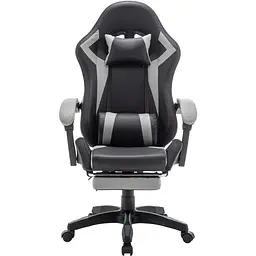 Крісло ігрове AGN 3 клас,120 кг, 100мм, RGB підсвітка, чорно-сіре