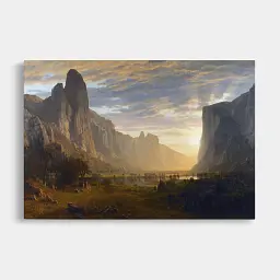 Інтер'єрна картина Краєвид долини Йосеміті, Альберт Бірштадт, Albert Bierstadt, репродукція картини, 60×90 см (id7005) - мініатюра 1