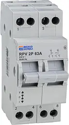 Ручний перемикач вводу (І‑0‑ІІ) 2P 63A RPV АСКО‑УКРЕМ (A0010220006) - мініатюра 4