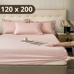 Простирадло на резинці Solve Softable Fabric 120×200 + 2 наволочки — м’яке, щільне, комфортне, рожевий (KT7006021)