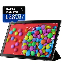 Планшет-телефон Adronix X1001 Matte Black LTE 2/32GB + Чохол-книжка + Карта пам'яті 128GB - мініатюра 2