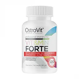 Вітаміни та мінерали OstroVit Vit&Min Forte, 120 таблеток