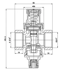 Редуктор тиску посилений Thermo Alliance Standart 3/4" ВВ, нікель, PN16 SF241W20 - мініатюра 3