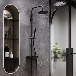 Душова система з виливом Damixa Scandinavian Pure з полицею black 936730300 - мініатюра 2