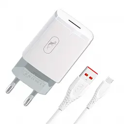 Сетевого зарядного пристрою SkyDolphin SC06V (1USBx2.4A) Білий (SDMZP-000180) + кабель microUSB