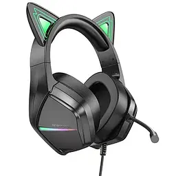 Накладні навушники BO106 Cute cat (USB+3.5mm/2m) Elf Cat Borofone teh0029537 - мініатюра 1