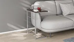 Столик Террі Ferrum-decor 650x440x330 Сірий метал ДСП Венге Магія 16 мм (FRD-105315)