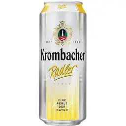 Пиво Krombacher Radler з лимонним лимонадом 2.5% 0.5 л з/б