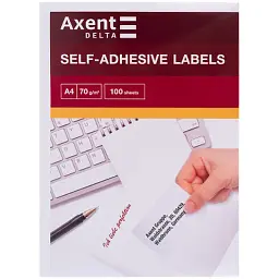 Етикетка самоклеюча Axent 52,5x29,7 (40 на листі) с/кл (100 листів) (D4468-A)