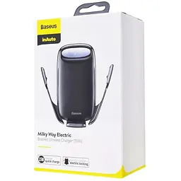 Тримач в автомобіль з електричним кронштейном Baseus Milky Way Wireless - мініатюра 2