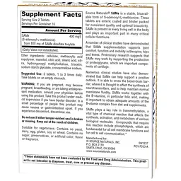 S-аденозил-L-метіонін Source Naturals SAMe Enteric Coated 200 мг 20 таблеток - мініатюра 2
