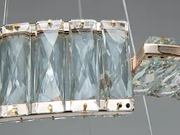 Елегантна підвісна кришталева LED-люстра з подвійним кільцем для вітальні Diasha 561/600+400G, 103W, 5665 lm - мініатюра 7