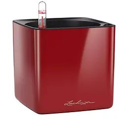 Вазон Lechuza Cube Glossy 14 червоний (13512)