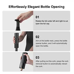 Штопор Xiaomi Mijia Electric Red Wine Bottle Opener (KGJ001T) - мініатюра 5