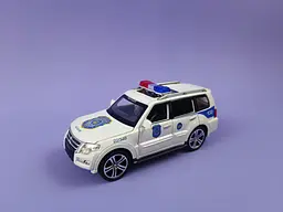 Машина Автопром поліція металопластикова 51282 Авто Експерт, масштаб 1:32, світло, звук, інерція, відчиняються двері