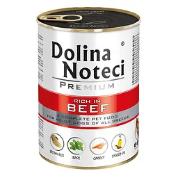 Вологий корм для собак Dolina Noteci Premium з яловичиною банка 400 г