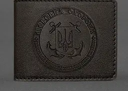 Шкіряна обкладинка на посвідчення Морської охорони темно-коричнева
