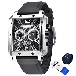 Наручний годинник чоловічий PD-1725 Silver-Black Pagani Design acs0031109