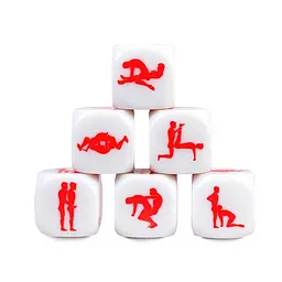 Гральний кубик Gay Kamasutra Dice білий 25 мм